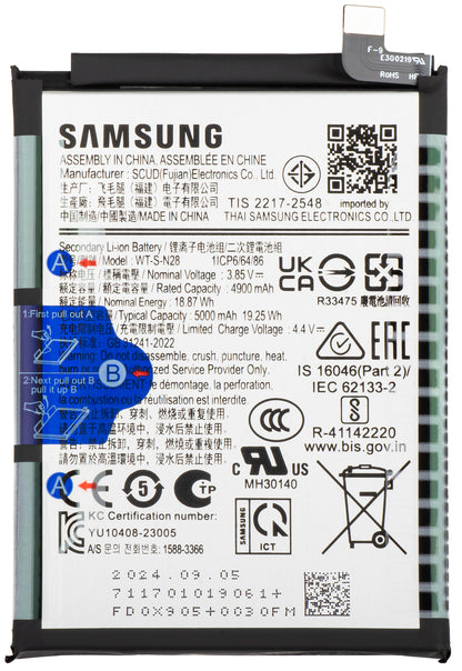 Battery Samsung Galaxy A05 A055, WT-S-N28, Service Pack GH81-24241A 
