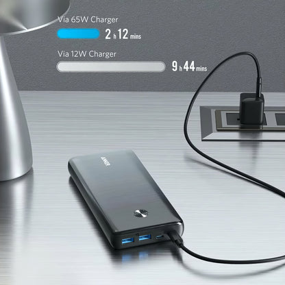 Anker PowerCore III Elite Externer Akku, 25600mAh, 87W, QC + PD, 2 x USB-A - 2 x USB-C, Schwarz A1291H11 