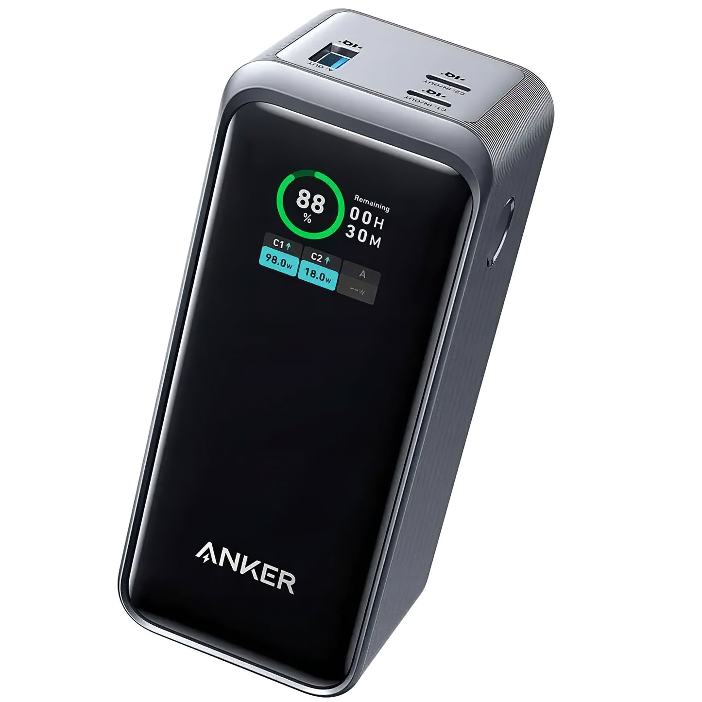 Anker Prime Externe Batterie, 20000mAh, 200W, QC + PD, 1 x USB-A - 2 x USB-C, Schwarz A1336011 