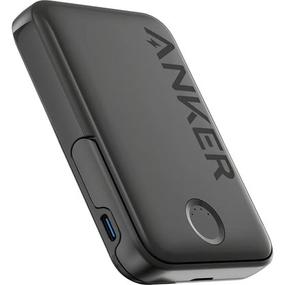Anker 322 MagGo Wireless Externer Akku, 5000mAh, 12W, 1 x QI - 1 x USB-C, Schwarz A1618G11 