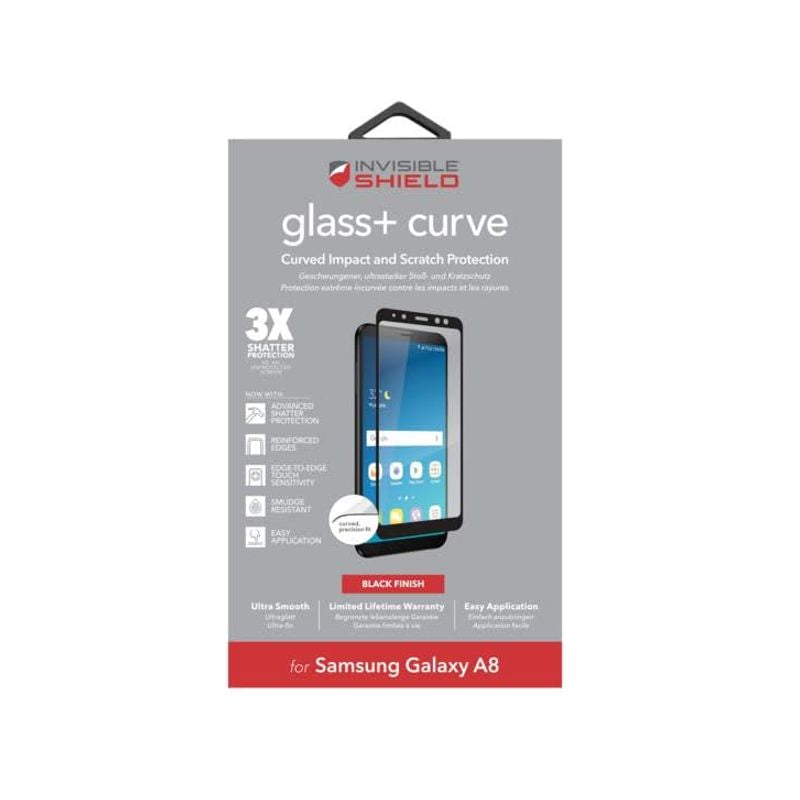Zagg Glas Kurve Bildschirmschutz für Samsung Galaxy A8 A800, Glas-Schild, voll Kleber, schwarz 200101437 