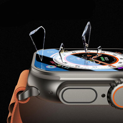 Tech-Protect Supreme Schutzfolienset für Apple Watch Ultra Series, Set 2 Stück, Glas geschützt 