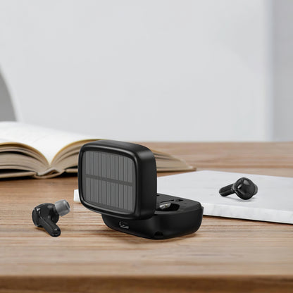 Bluetooth-Freisprecheinrichtung Bluetooth Choetech Solar Sport, TWS, Schwarz 