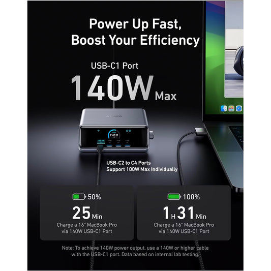 Netzwerk-Ladegerät Anker Prime, 250W, 2 x USB-A - 4 x USB-C, Schwarz A2345341 