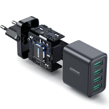 Netzwerk-Ladegerät Joyroom JR-TCN03, 24W, 2.4A, 4 x USB-A, Schwarz 
