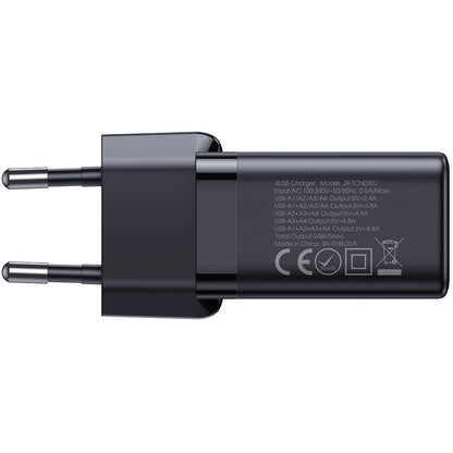 Netzwerk-Ladegerät Joyroom JR-TCN03, 24W, 2.4A, 4 x USB-A, Schwarz 